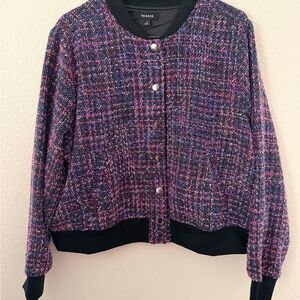 Torrid Women's Multicolor Tweed Bomber Jacket